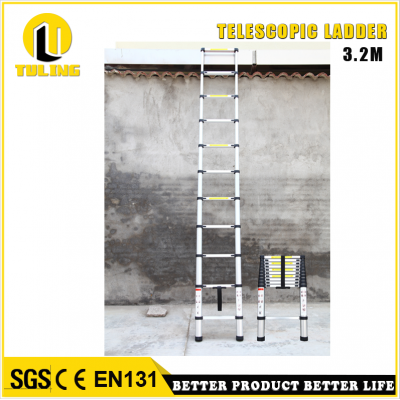 3.8m single straight Hydraulic aluminium telescopic ladder TL707-11