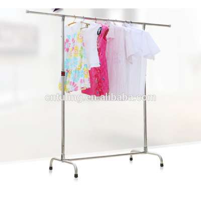 Heavy duty stainless steel L&H extensionable Telescopic laundry clothing rack and coat hanging TL-SB01