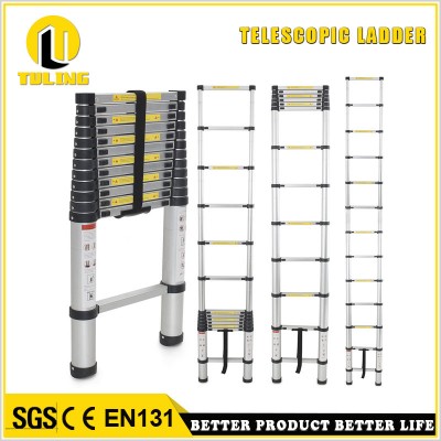 6m single straight aluminum telescopic ladder with portable and good quality